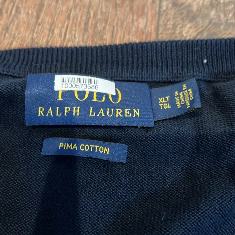 MENS V NECK POLO SWEATER